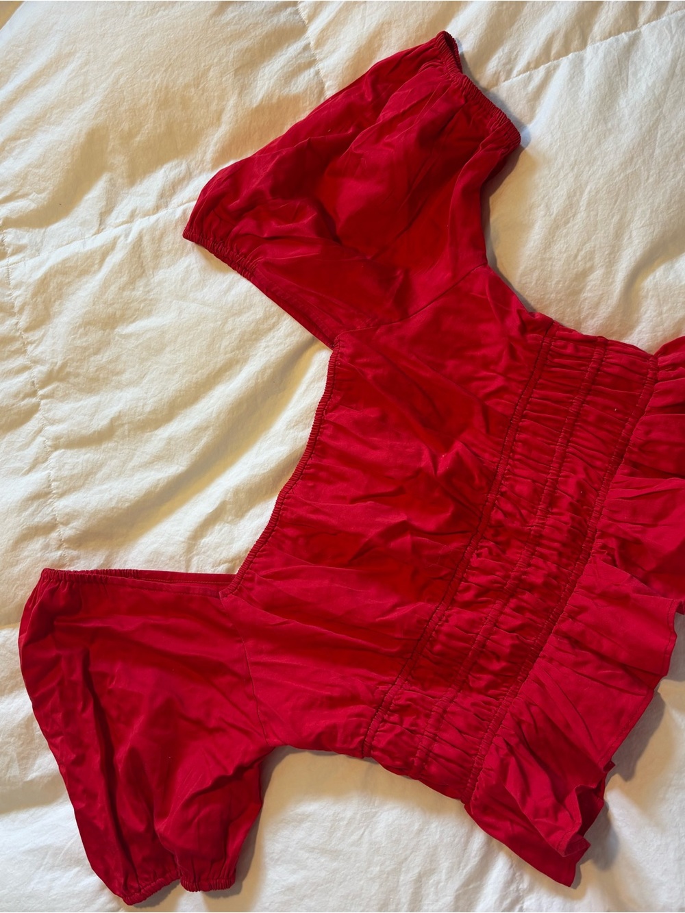 Red Peplum Top
